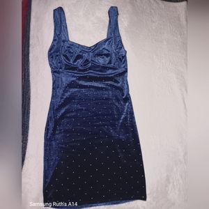 NWT Forever 21, Casual Blue Dress, Polka Dot Print